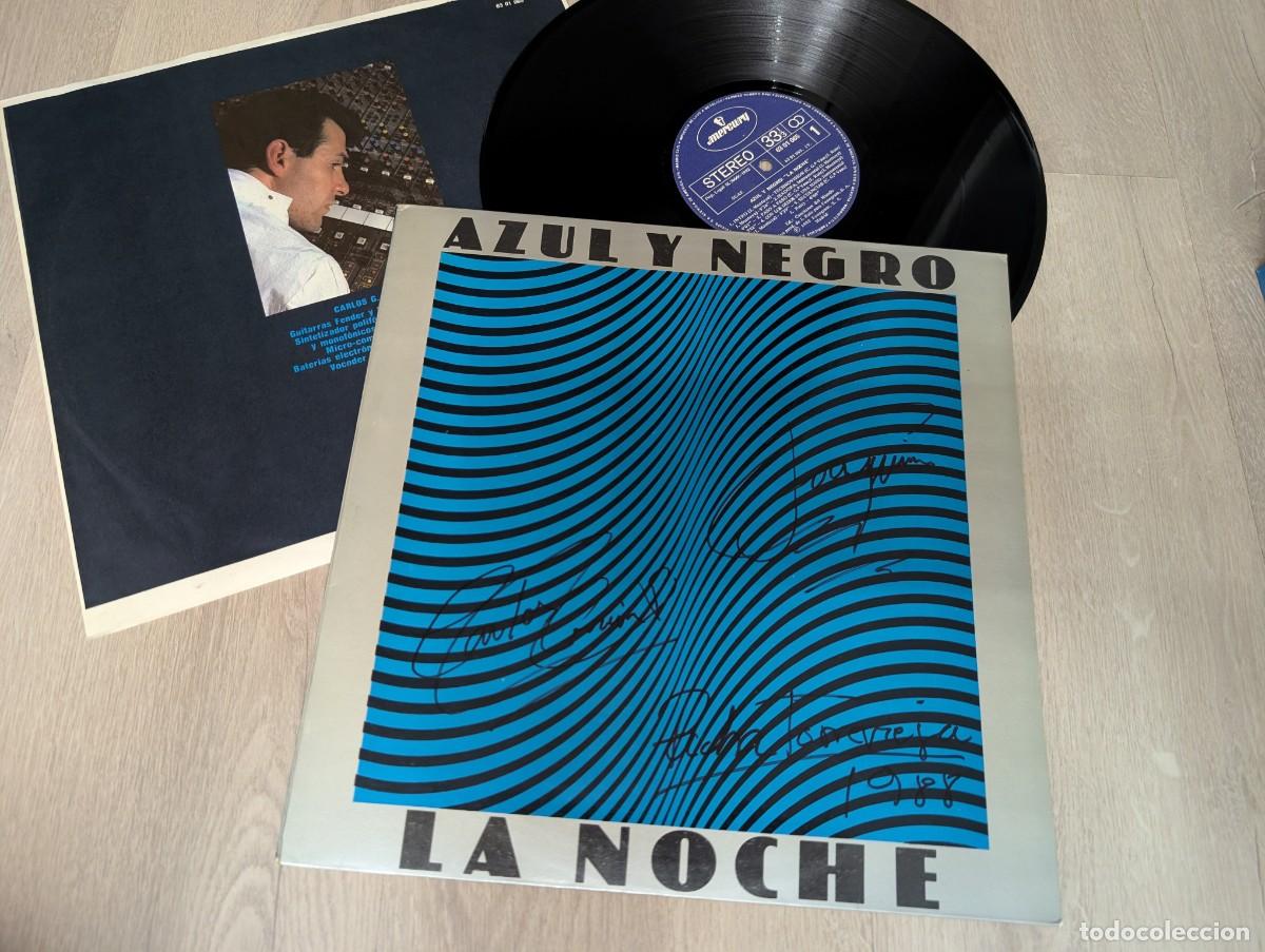 Discos de vinilo: AZUL Y NEGRO - LA NOCHE ..LP DE 1&ordf; EDICION - FONOGRAM DE 1982 ..CON ENCARTE .. FIRMADO POR EL DUO.