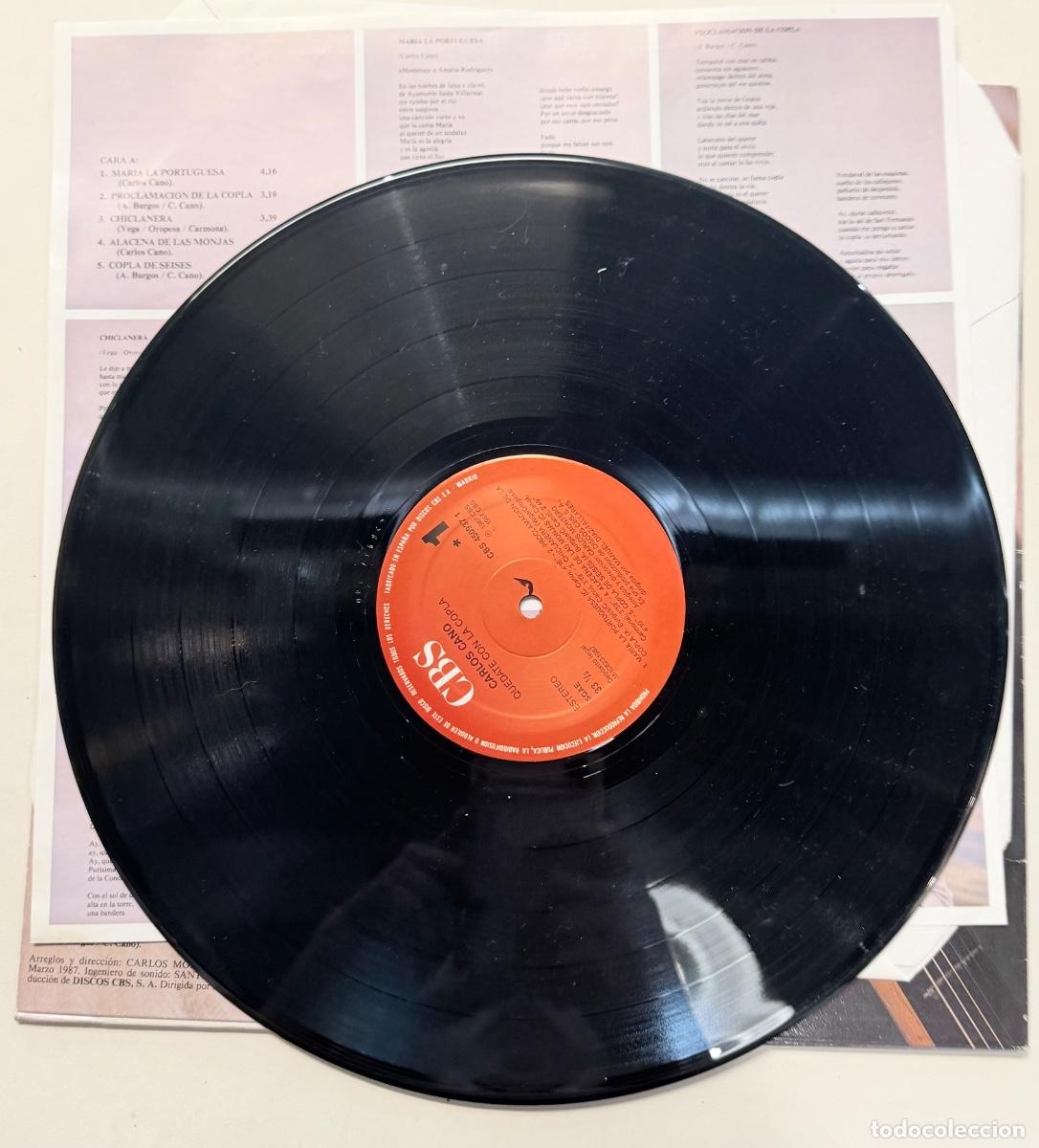 Discos de vinilo: Carlos Cano - qu&eacute;date con la copla - Foto 3