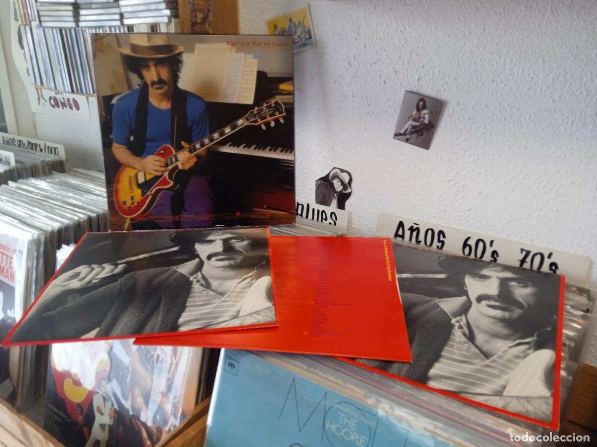 Discos de vinilo: Frank Zappa &ndash; Shut Up 'N Play Yer Guitartriple lp edici&oacute;n uk 1986 box set. Con inserts