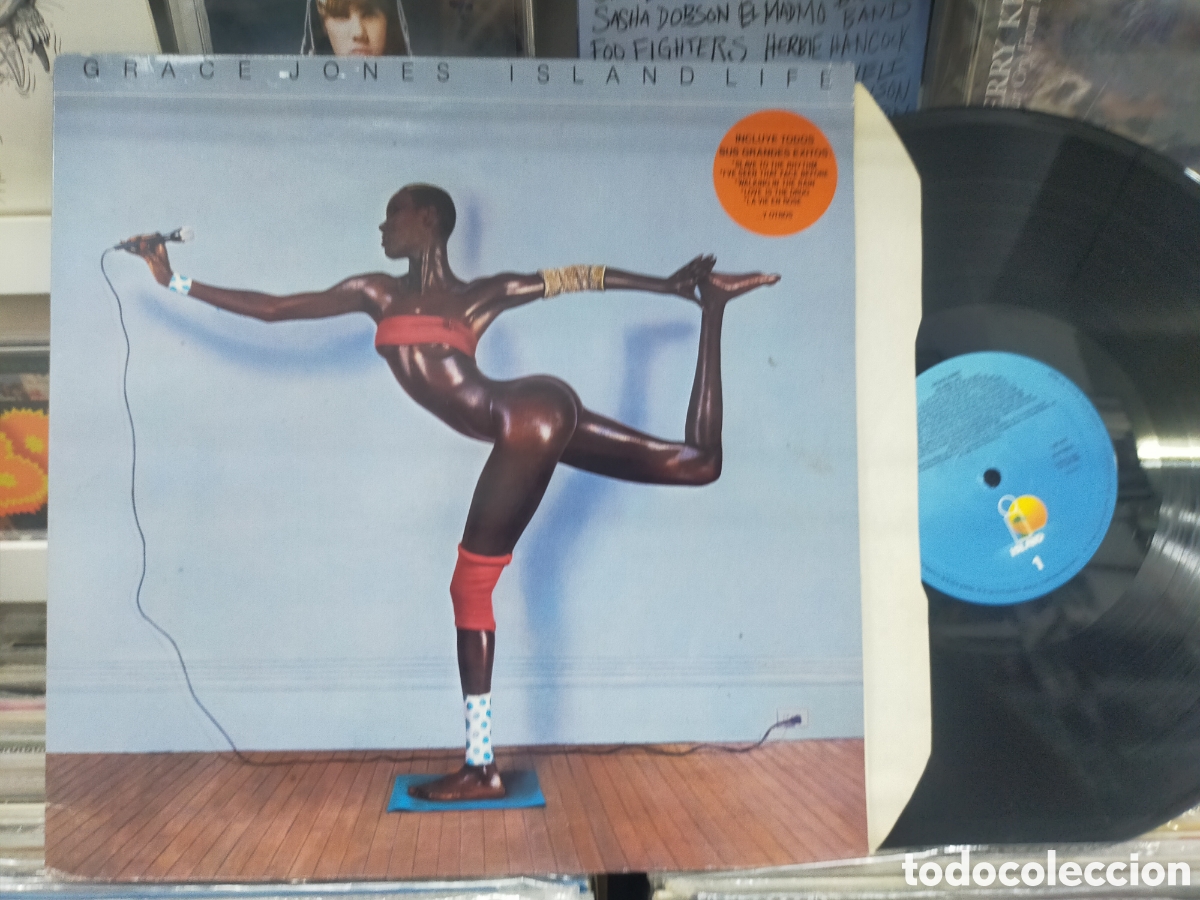 Discos de vinilo: Grace Jones LP island Life Espa&ntilde;a 1985 carpeta doble