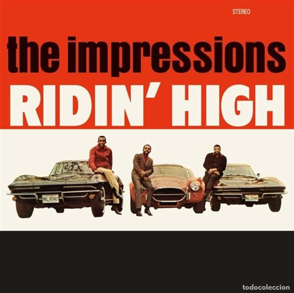 Discos de vinilo: LP THE IMPRESSIONS RIDIN' HIGH CURTIS MAYFIELD SOUL