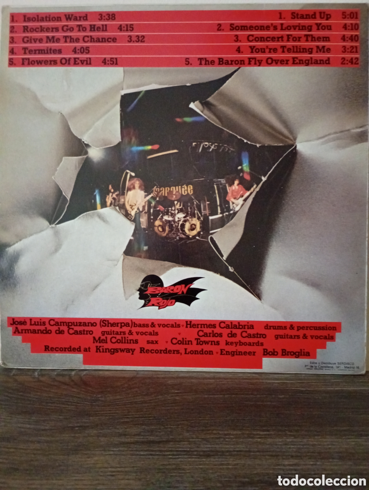 Discos de vinilo: Bar&oacute;n rojo, Volumen brutal 1982. Versi&oacute;n limitada en ingl&eacute;s. - Foto 2
