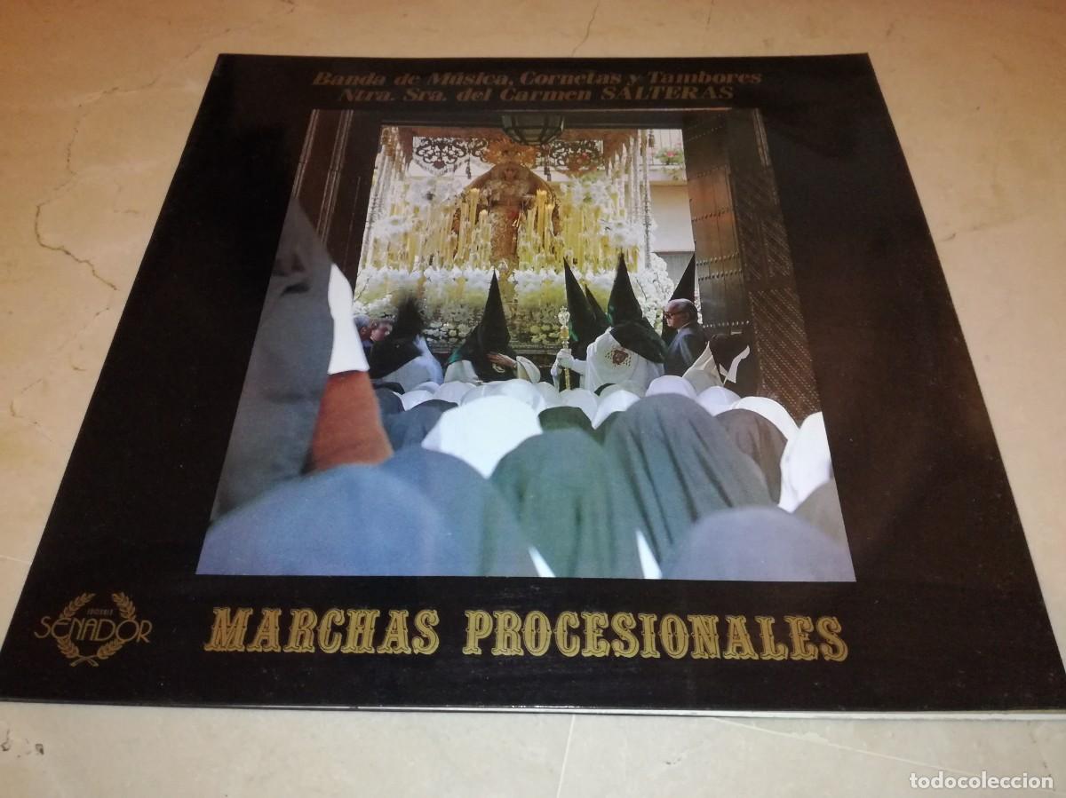 Discos de vinilo: BANDA DE MUSICA, CORNETAS Y TAMBORES NTRA. SRA. DEL CARMEN SALTERAS-MARCHAS PROCESIONALES-GATEFOLD