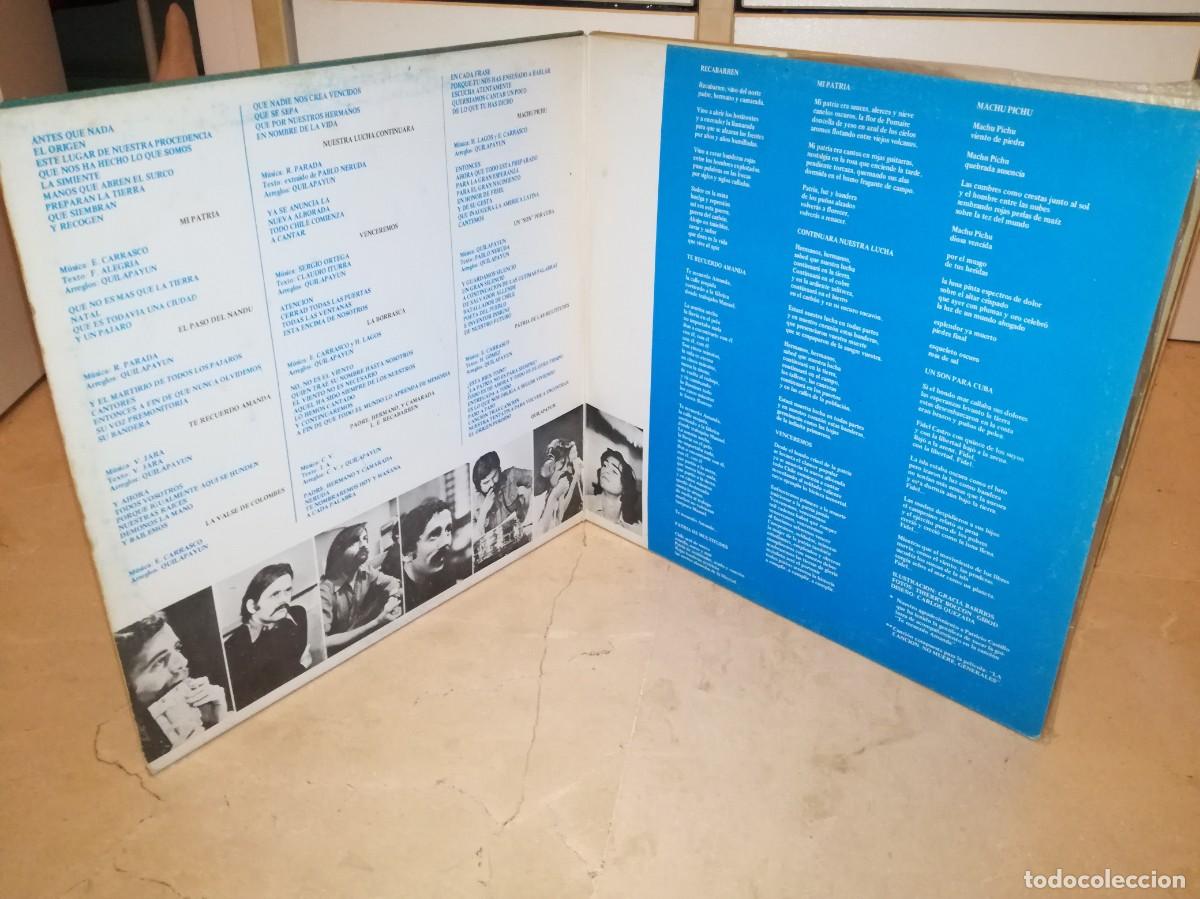 Discos de vinilo: QUILAPAYUN-PATRIA-GATEFOLD-ORIGINAL 1977 - Foto 3