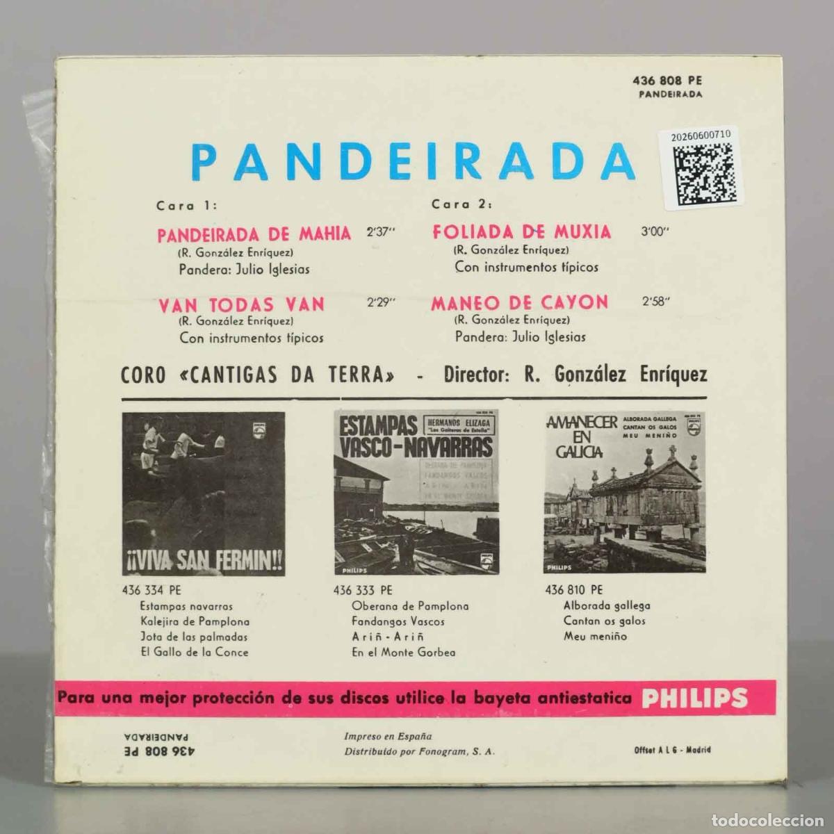Discos de vinilo: EP. Pandeirada - Coro Cantigas Da Terra - Foto 2
