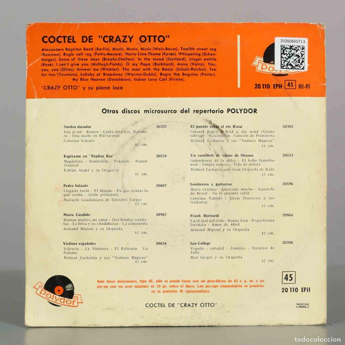 Discos de vinilo: EP. Coctel de Crazy Otto - Foto 2