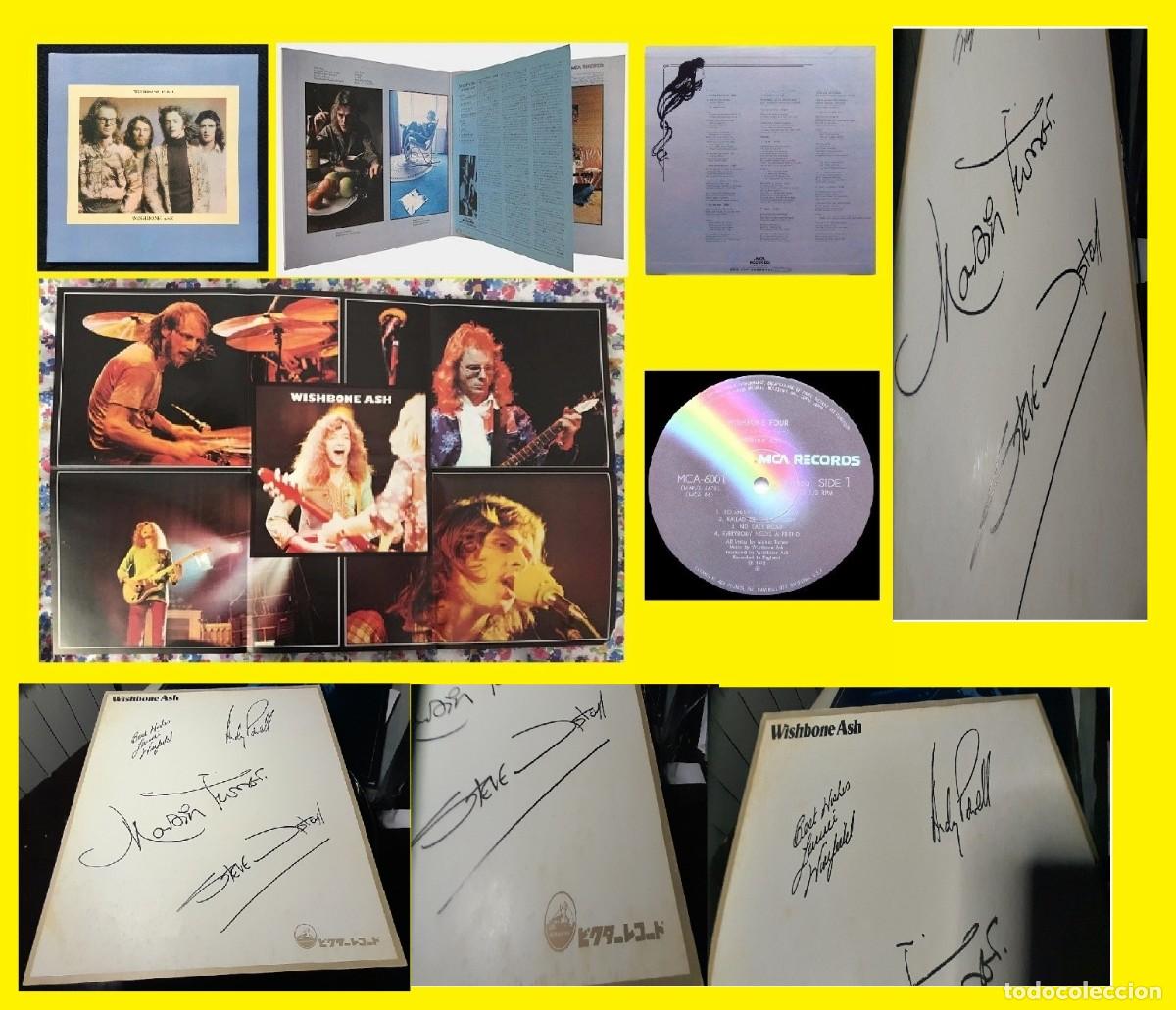 Discos de vinilo: Wishbone Ash &ndash; Wishbone Four 1973 RARE 1&ordm; PRESS JAPAN + LIBRETO + GIGANTE POSTER + 4 ORG FIRMAS, EXC