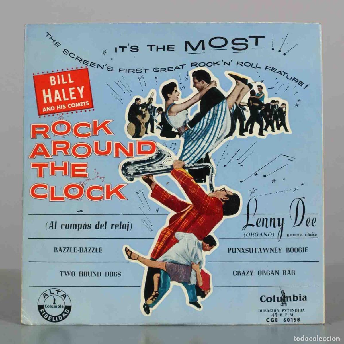 Discos de vinilo: EP. Rock Around The Clock = Al Comp&aacute;s Del Reloj - Bill Haley And His Comets, Lenny Dee