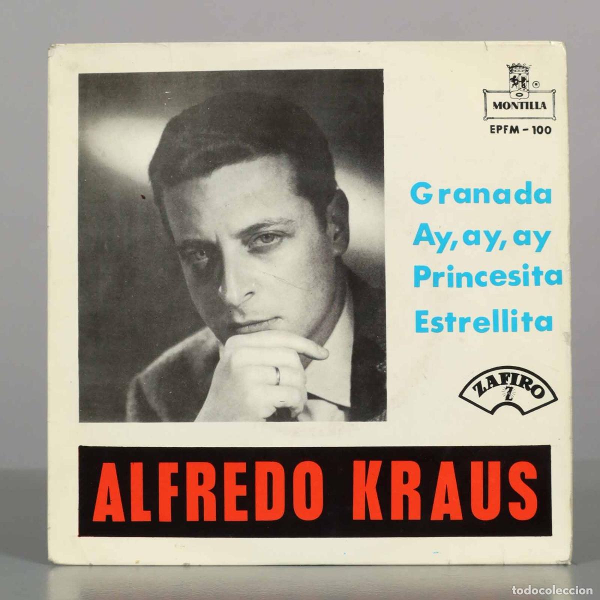 Discos de vinilo: EP. Granada - Ay, ay, ay - Princesita - Estrellita - Alfredo Kraus, Orquesta de C&aacute;mara de Madri