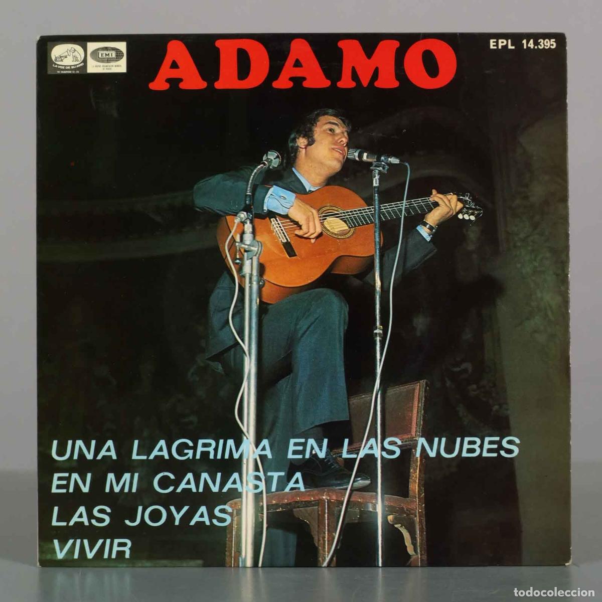 Discos de vinilo: EP. Una l&aacute;grima en las nubes - En mi canasta - Las joyas - Vivir - Adamo