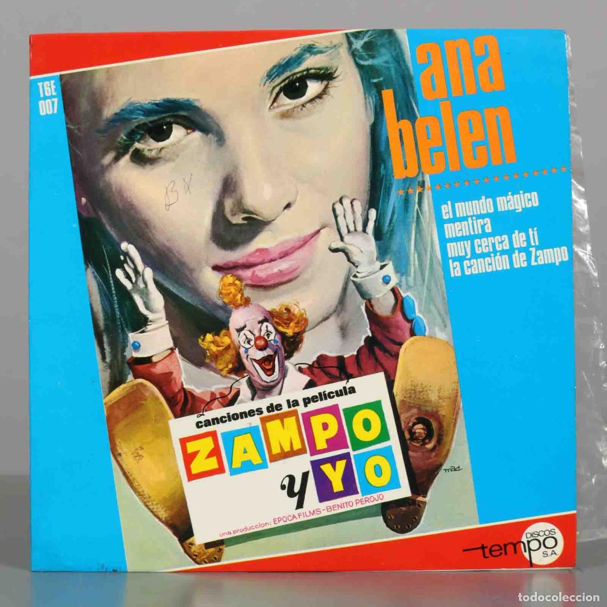Discos de vinilo: EP. Canciones de la pel&iacute;cula Zampo y yo - Ana Bel&eacute;n - Adolfo Waitzman