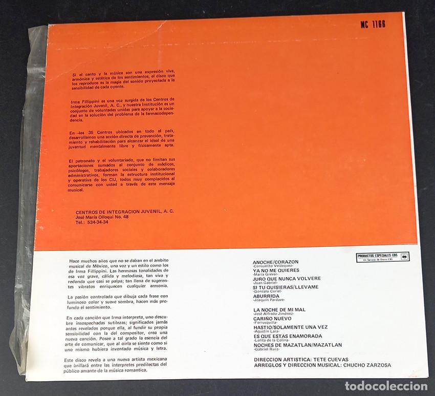 Discos de vinilo: M&eacute;xico: Irma Filippini. MC 1166 - Foto 2