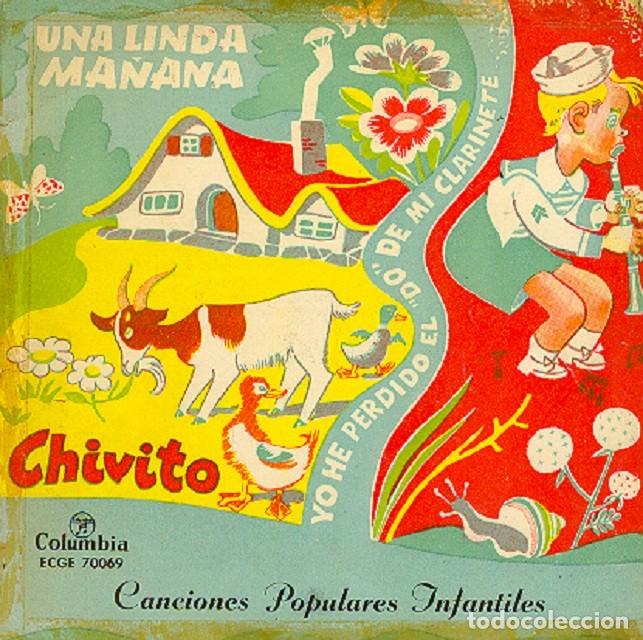 Discos de vinilo: Canciones Populares Infantiles &ndash; Una linda ma&ntilde;ana; Noche feliz + 6 &ndash; COLUMBIA 70069 &ndash; 1954
