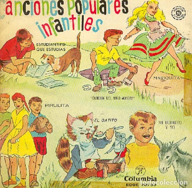 Discos de vinilo: Canciones Populares Infantiles &ndash; COLUMBIA 70773 &ndash; 1956