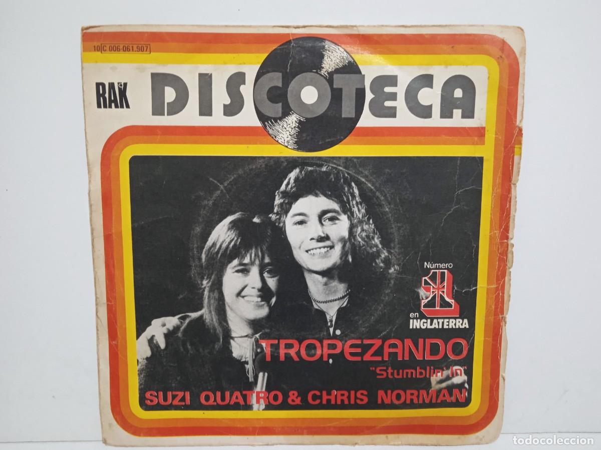 Discos de vinilo: Suzi Quatro & Chris Norman - Tropezando (Stumblin' In) - Single - 1979