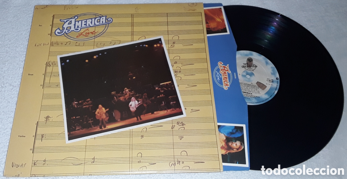 Discos de vinilo: LP - AMERICA - LIVE - 1&deg; EDICI&Oacute;N MADE IN UK 1977