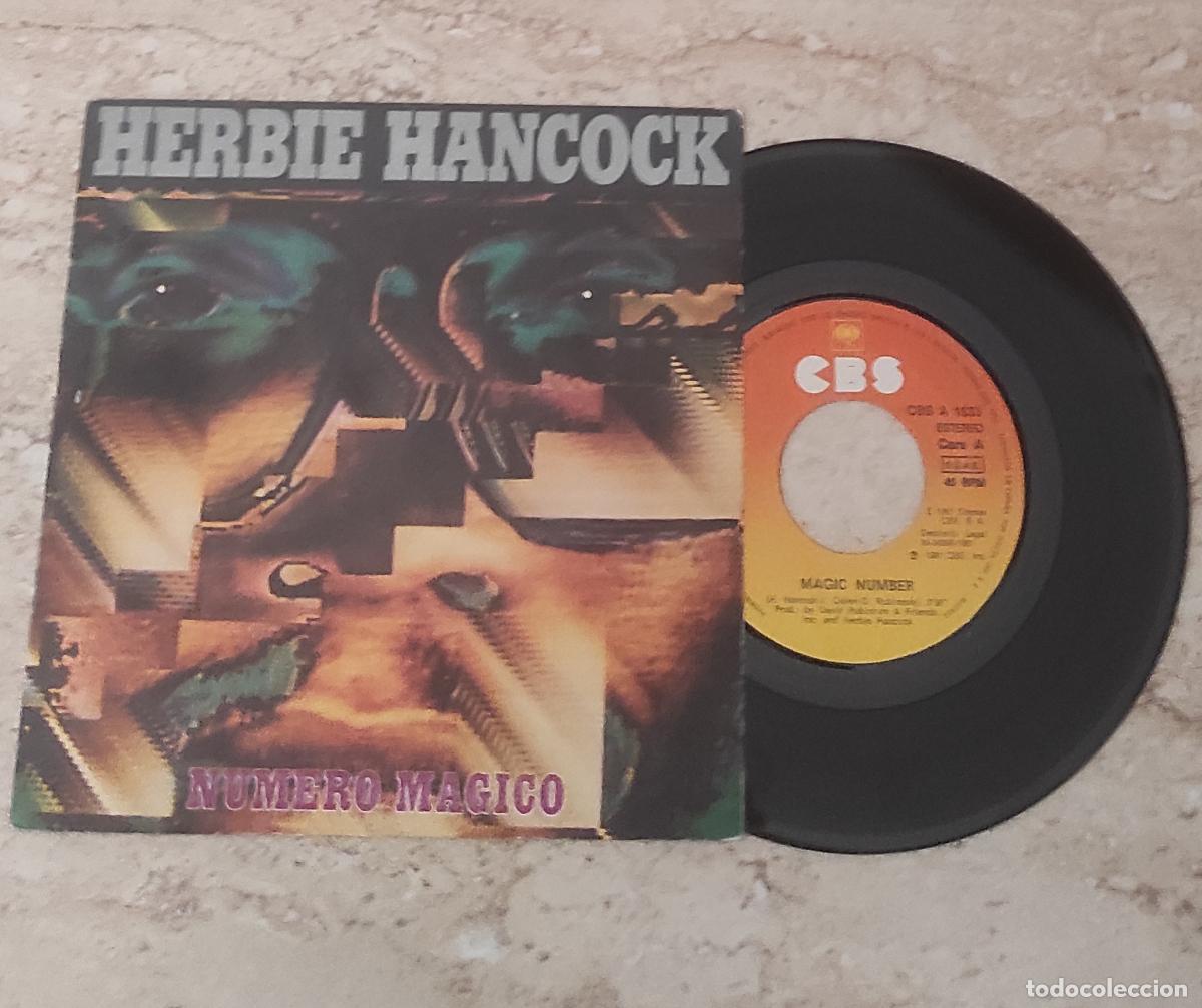 Discos de vinilo: HERBIE HANCOCK - NUMERO MAGICO( MAGIC NUMBER ) SINGLE 1981 EDICION ESPA&Ntilde;OLA