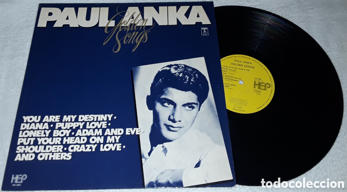 Discos de vinilo: LP - PAUL ANKA - GOLDEN SONGS - MADE IN HOLLAND