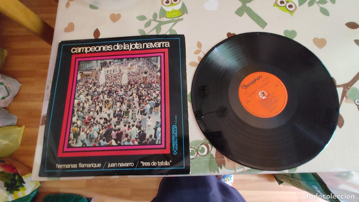Discos de vinilo: CAMPEONES DE LA JOTA NAVARRA-LP HERMANAS FLAMARIQUE. JUAN NAVARRO. TRES DE TAFALLA