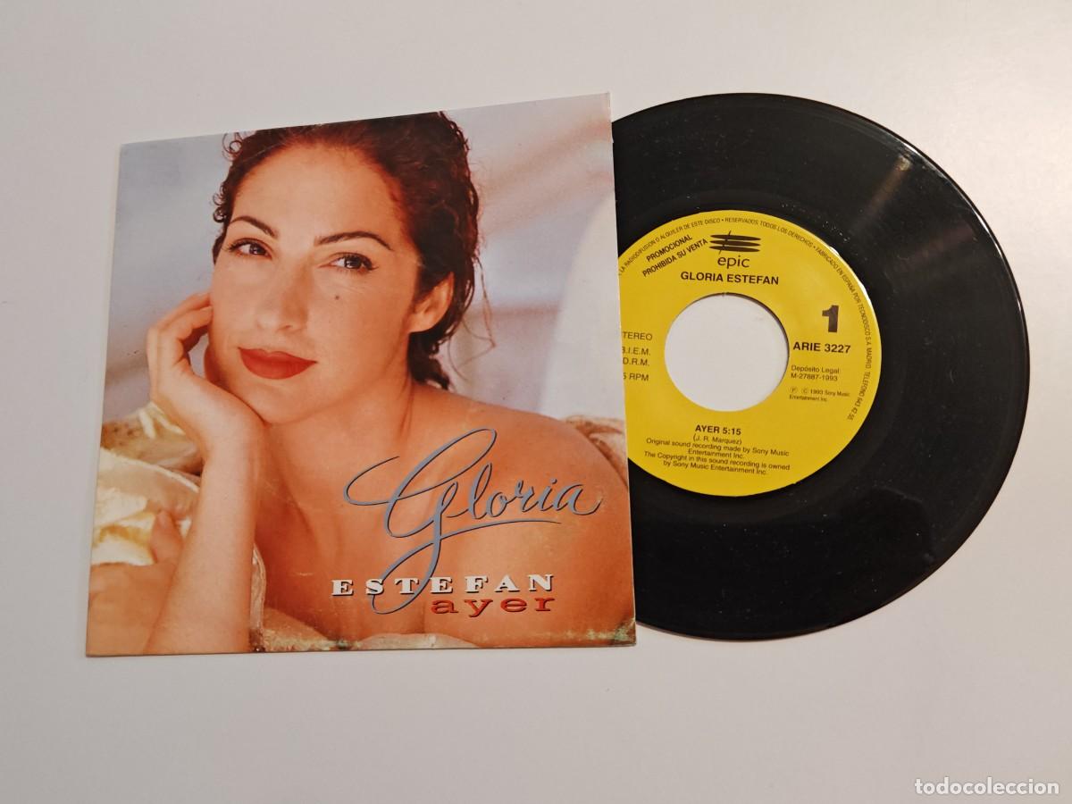 Discos de vinilo: GLORIA ESTEFAN Ayer + Mi tierra SINGLE VINILO PROMO ESPA&Ntilde;A DEL A&Ntilde;O 1993 CONTIENE 2 TEMAS