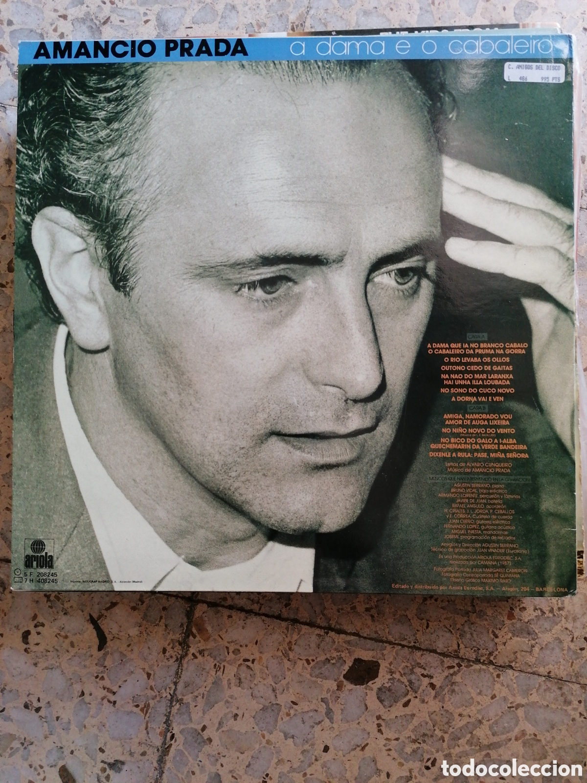Discos de vinilo: LP AMANCIO PRADA A DAMA E O CABALEIRO 1987 INSERT Y HOJA PROMO - Foto 2