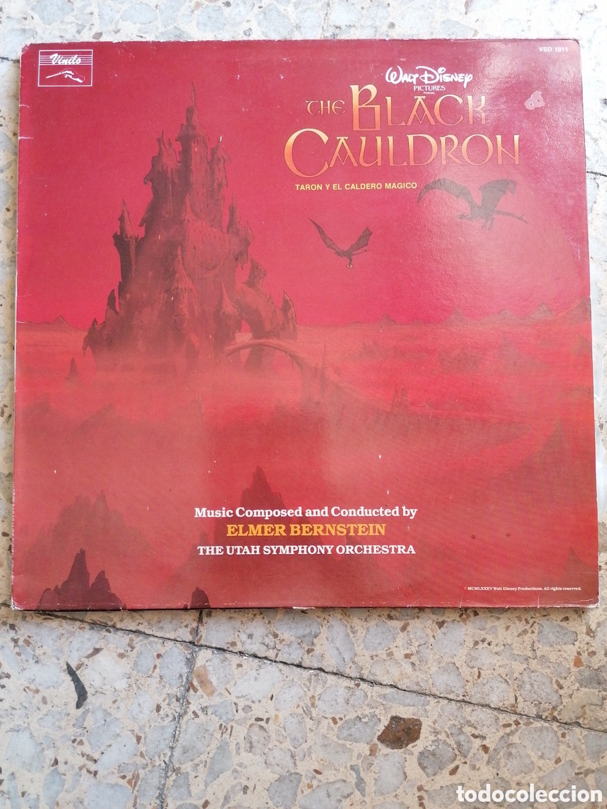 Discos de vinilo: LP THE BLACK CAULDRON ELMER BERNSTEIN 1985 SPAIN DISCO EXCELENTE
