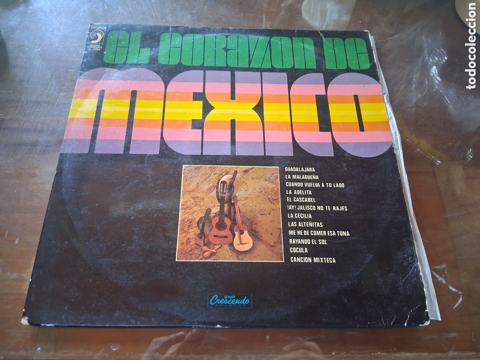 Discos de vinilo: Disco de m&uacute;sica vinilo LP El Corazon de Mexico