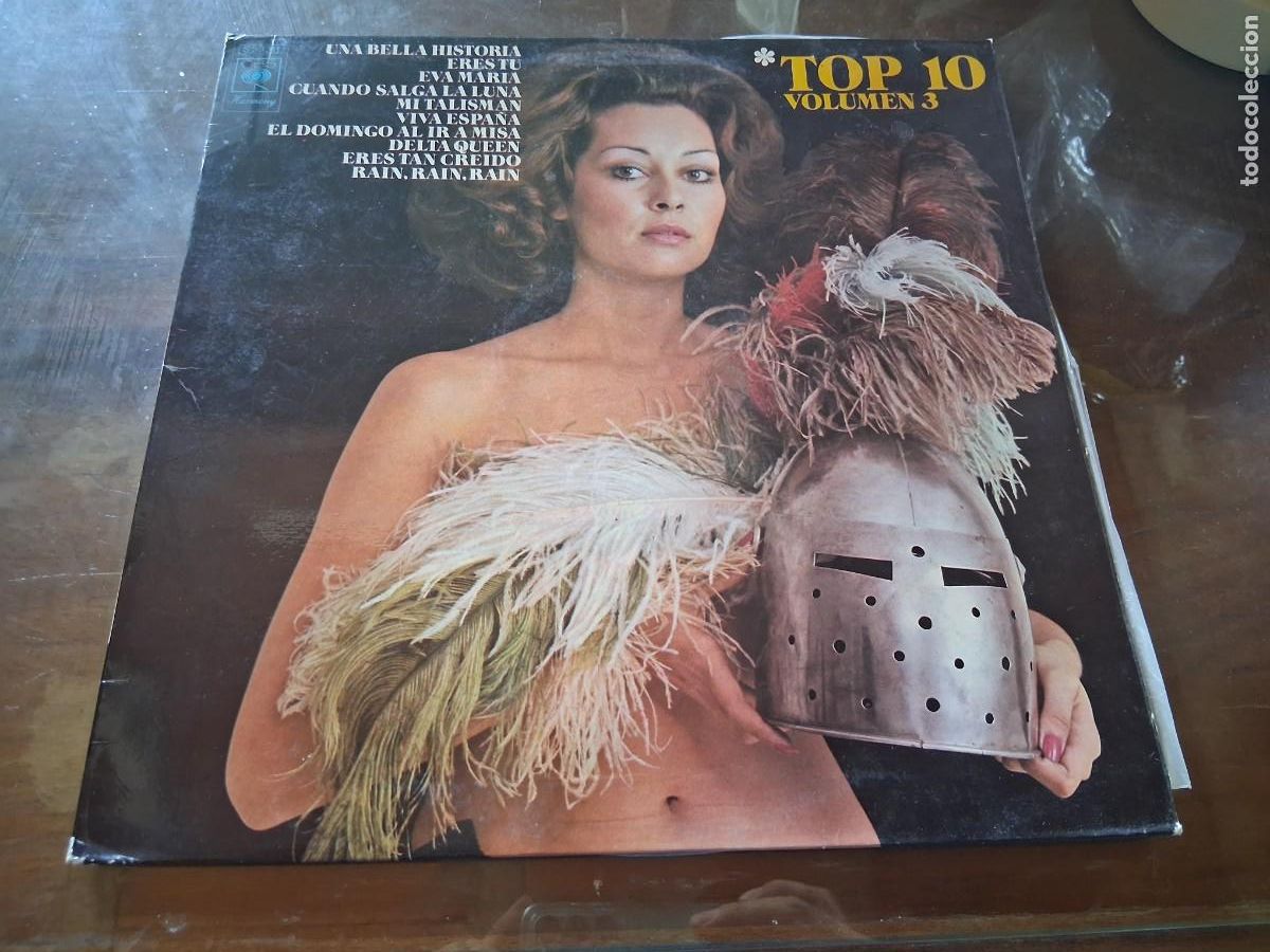 Discos de vinilo: Disco de m&uacute;sica vinilo LP Top 10 volumen 3 eva maria mi talism&aacute;n Delta Queen rain