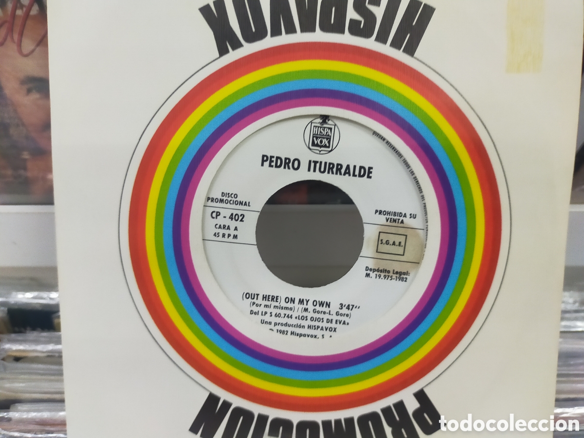 Discos de vinilo: Pedro iturralde single promocional on my own / hoy no me puedo levantar 1982 escuchado