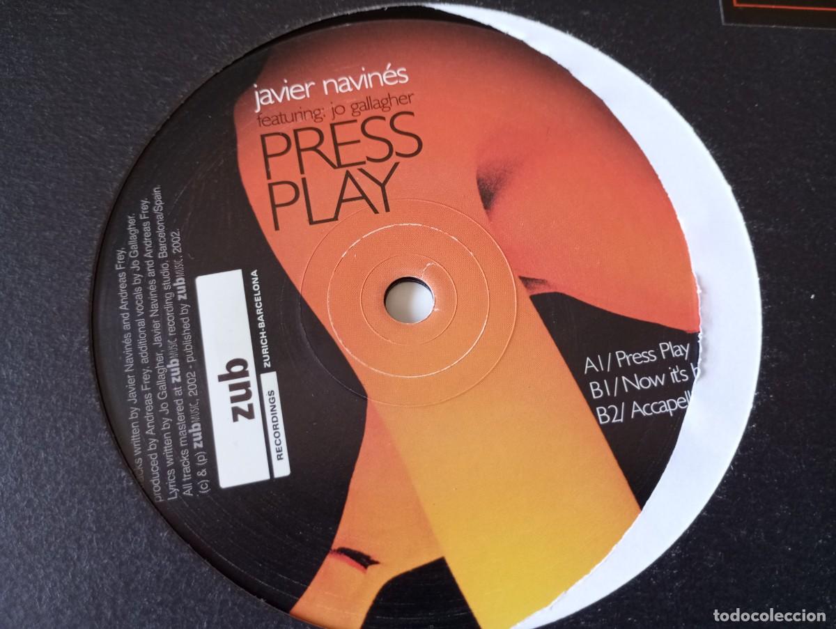 Discos de vinilo: Javier Navin&eacute;s Featuring Jo Gallagher &ndash; Press Play - 2002