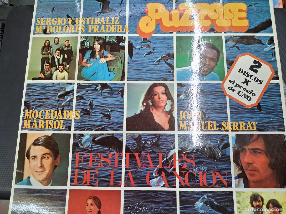 Discos de vinilo: DOBLE LP DISCO VINILO PUZZLE FESTIVALES DE LA CANCION