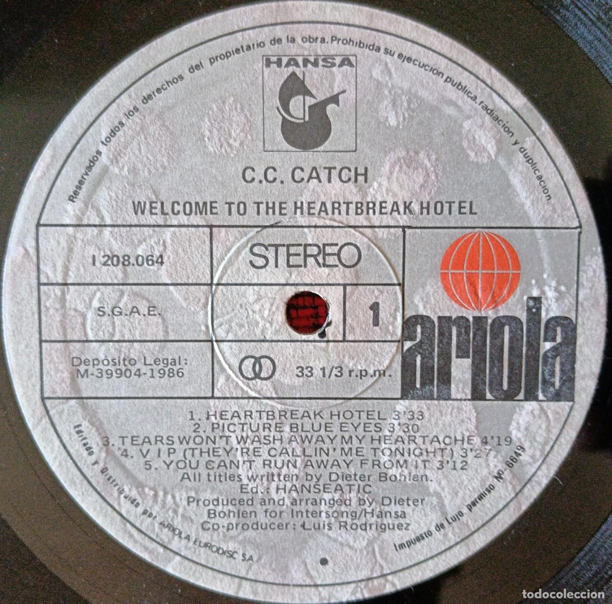 Discos de vinilo: C.C. CATCH ** Welcome To The Heartbreak Hotel ** VINILO LP 1986 SIN PORTADA