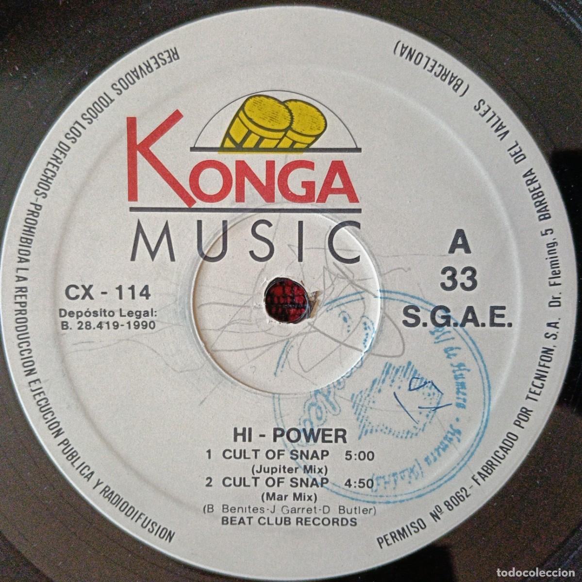 Discos de vinilo: HI-POWER **Cult Of Snap / Simba Groove** MAXI SINGLE VINILO 1990 SIN PORTADA