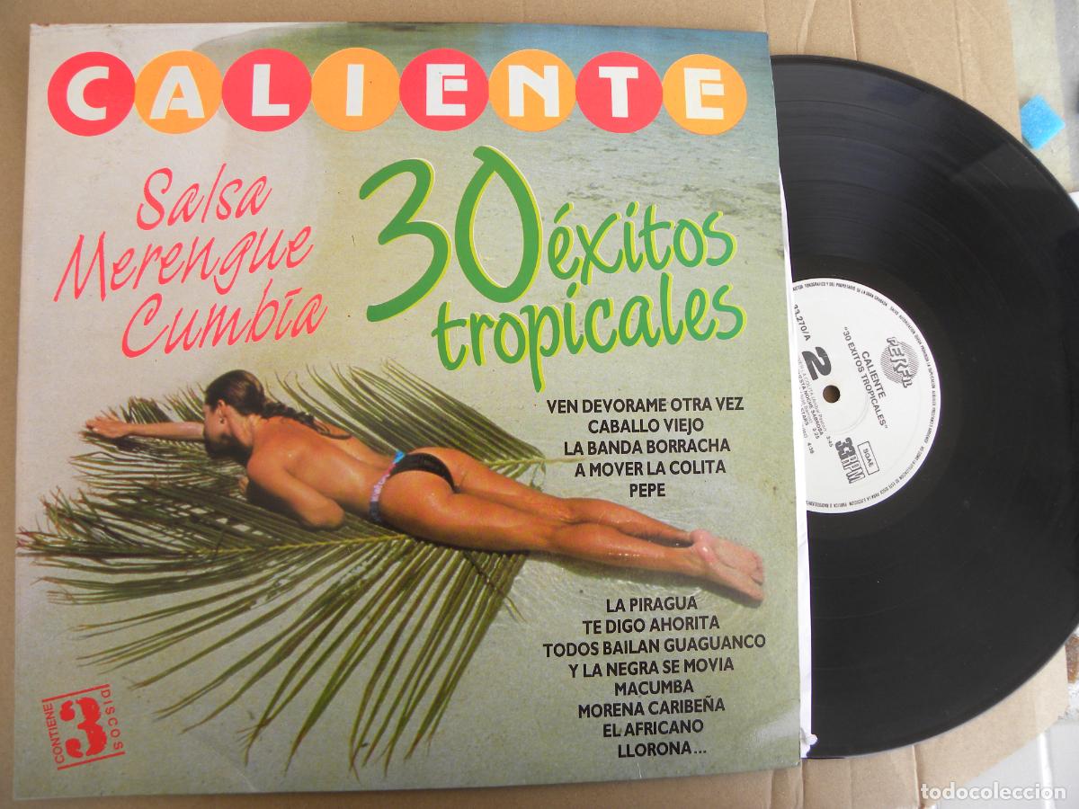 Discos de vinilo: SALSA MERENGUE CUMBIA -30 EXISTOS TROPICALES -TRIPLE LP (VEN DEVORAME OTRA VEZ, CABALLO VIEJO)