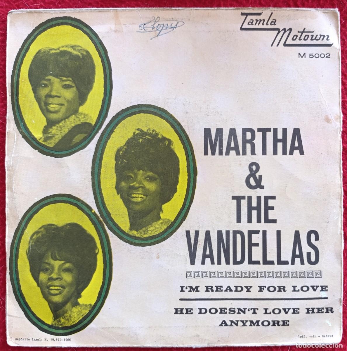 Discos de vinilo: MARTHA & THE VANDELLAS - I'M READY FOR LOVE 7&rdquo; 1966 PORTADA UNICA ESPA&Ntilde;OLA SOUL MOTOWN