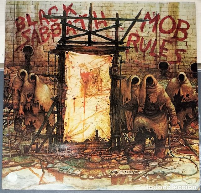 Discos de vinilo: Black Sabbath - Mob Rules - LP Vertigo ref. 6302 119. Ed. espa&ntilde;ola 1981.