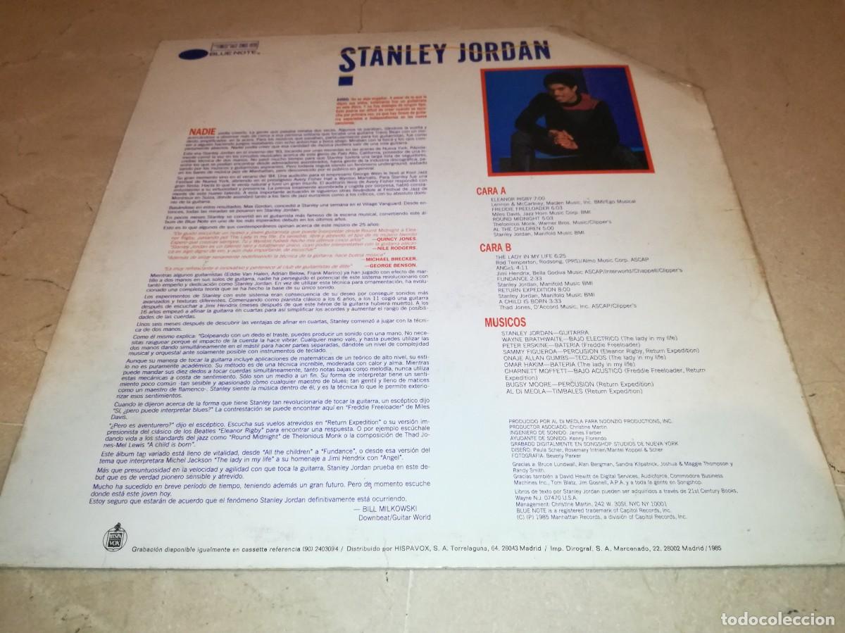 Discos de vinilo: STANLEY JORDAN-MAGIC TOUCH-ORIGINAL ESPA&Ntilde;OL 1985 - Foto 2