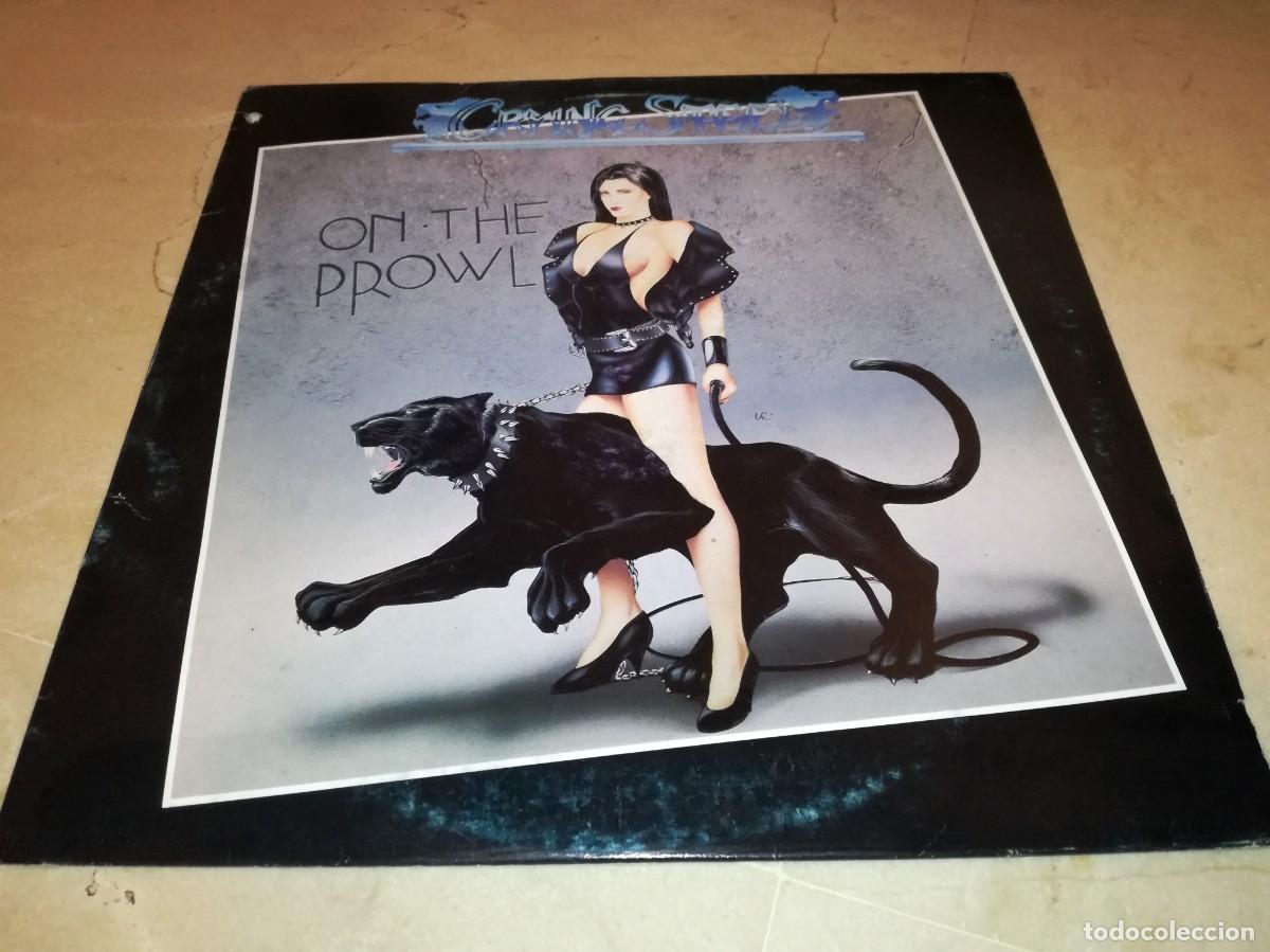 Discos de vinilo: CRYING STEEL-ON THE PROWL-CONTIENE ENCARTE-ORIGINAL 1987-VINILO BLANCO TRASPARENTE-RARO