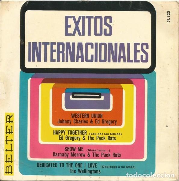 Discos de vinilo: EXITOS INTERNACIONALES EP 1967 ED GREGORY AND THE PACK RATS, BARNABY MORROW, THE WELLINGTONS