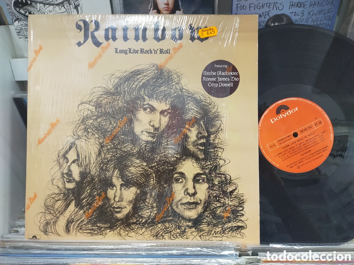 Discos de vinilo: Rainbow LP Long live rock 'n' roll Espa&ntilde;a 1984