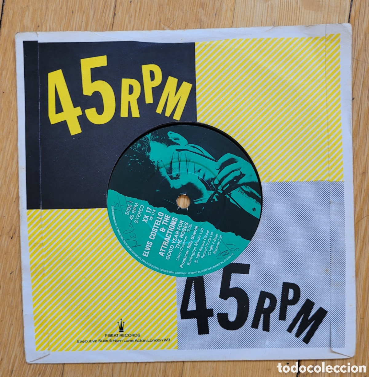 Discos de vinilo: ELVIS COSTELLO & the ATTRACTIONS Your angel steps out of heaven / Good year for the roses 1981,FBEAT