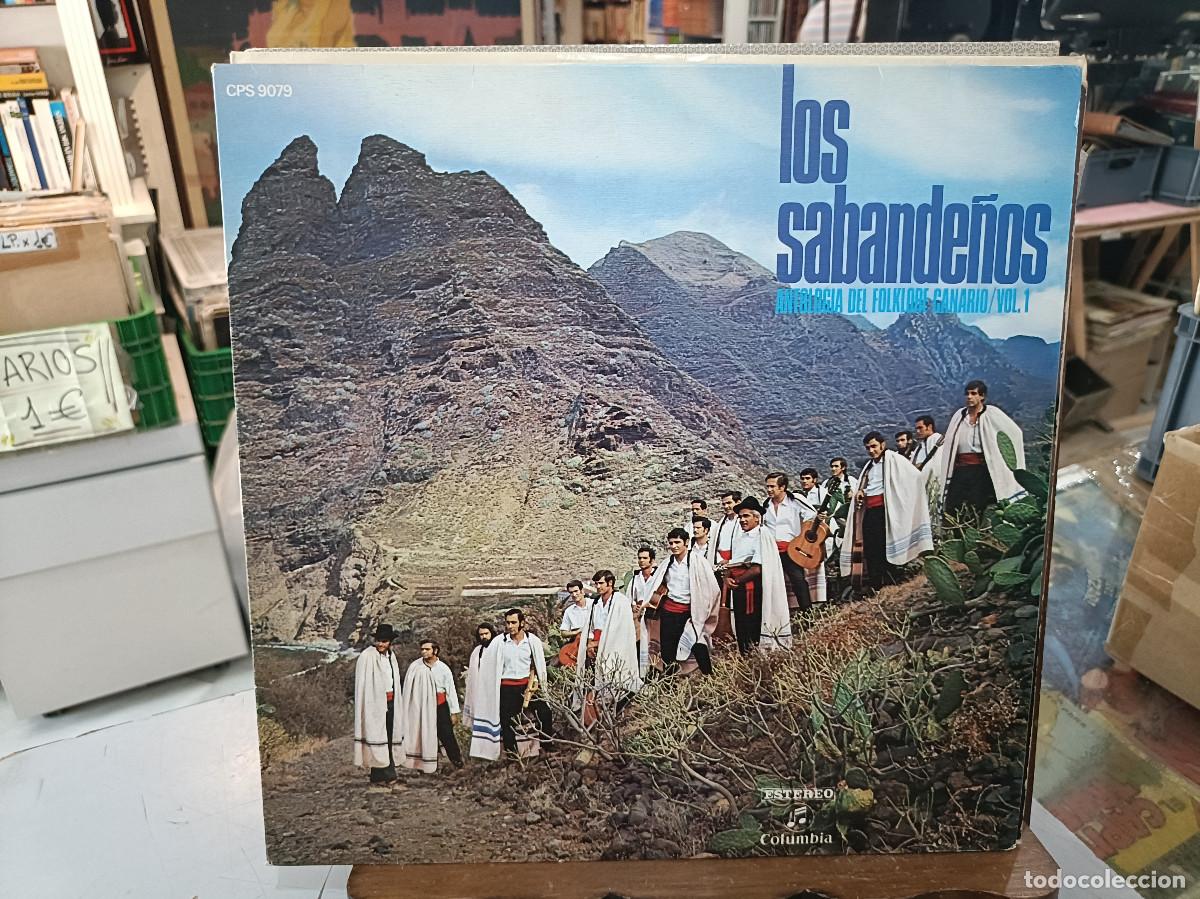 Discos de vinilo: Los Sabande&ntilde;os - Antolog&iacute;a del Folklore Canario, vol. 1 - LP. sello Columbia 1970