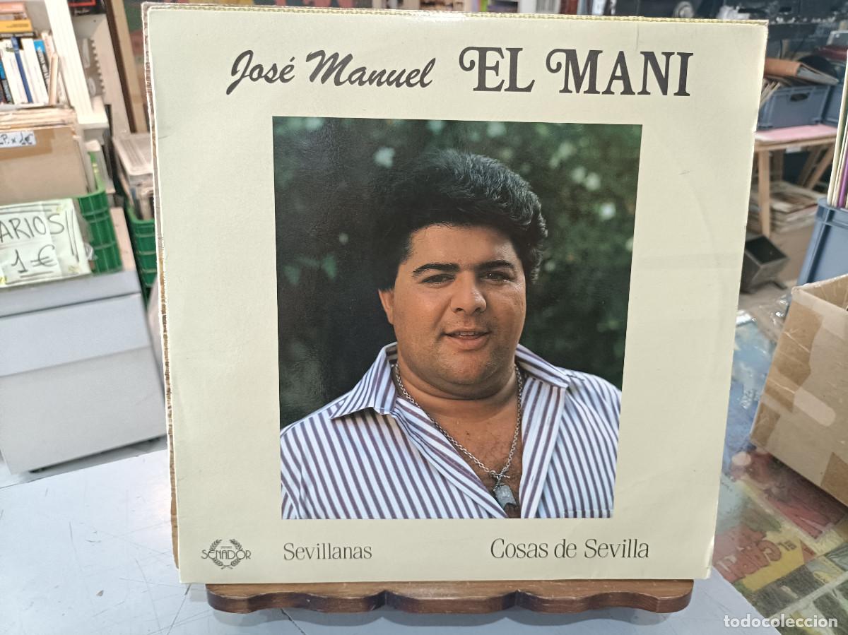 Discos de vinilo: Jose Manuel El Mani - Cosas de Sevilla - LP. sello Senador 1988 (Sevillanas)