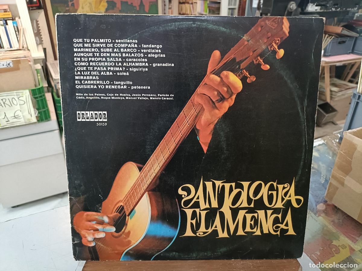 Discos de vinilo: Antolog&iacute;a Flamenca - Sevillanas, Fandangos, Verdiales, Granadina, ... - LP. sello Orlador 1968