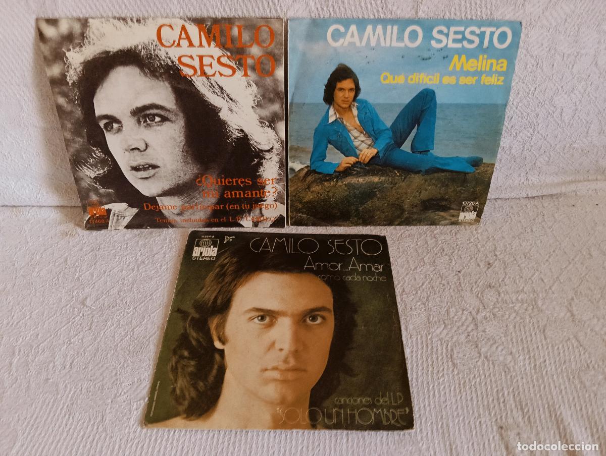 Discos de vinilo: CAMILO SESTO Lote 3 Singles como NUEVOS.Ver titulos y dem&aacute;s informaci&oacute;n en fotos.Pedido m&iacute;nimo 9,00