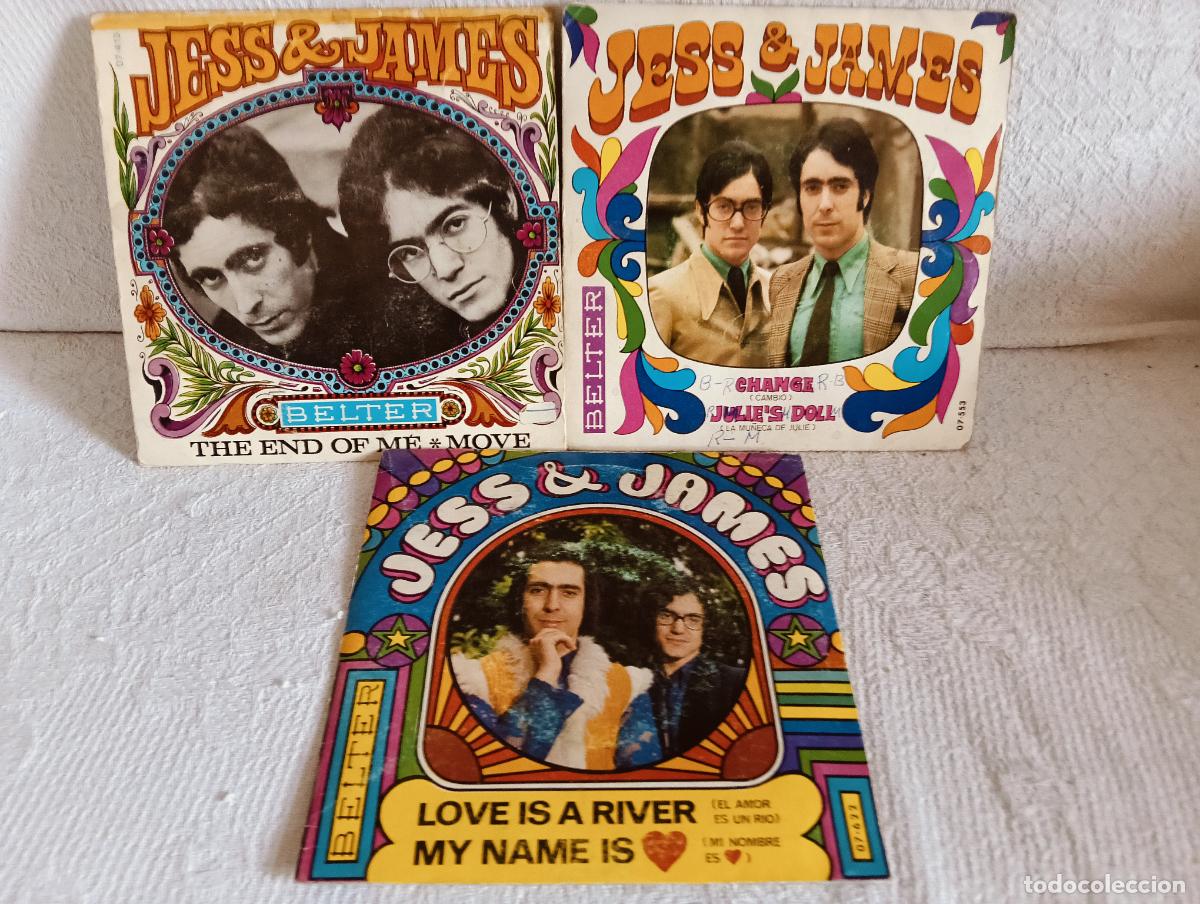 Discos de vinilo: JESS & JAMES Lote 3 Singles Excelente estado .Ver titulos y dem&aacute;s informaci&oacute;n en fotos.Pedido m&iacute;nimo