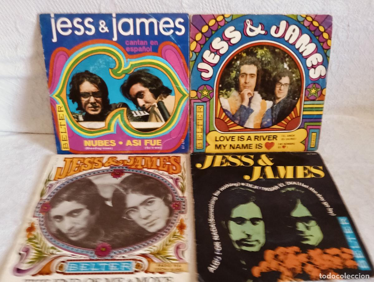 Discos de vinilo: JESS & JAMES Lote 4 Singles Excelente estado .Ver titulos y dem&aacute;s informaci&oacute;n en fotos.Pedido m&iacute;nimo