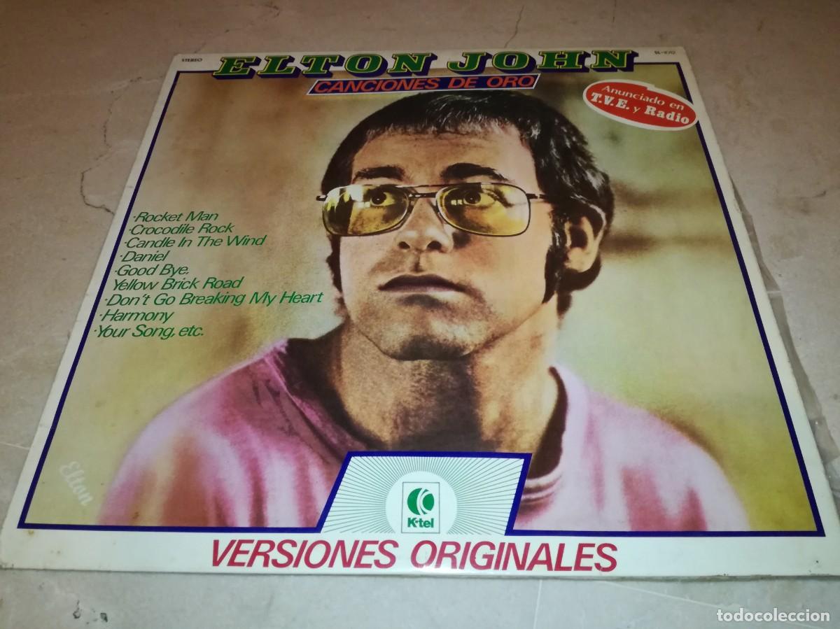 Discos de vinilo: ELTON JOHN-CANCIONES DE ORO-VERSIONES ORIGINALES-ORIGINAL ESPA&Ntilde;OL 1979