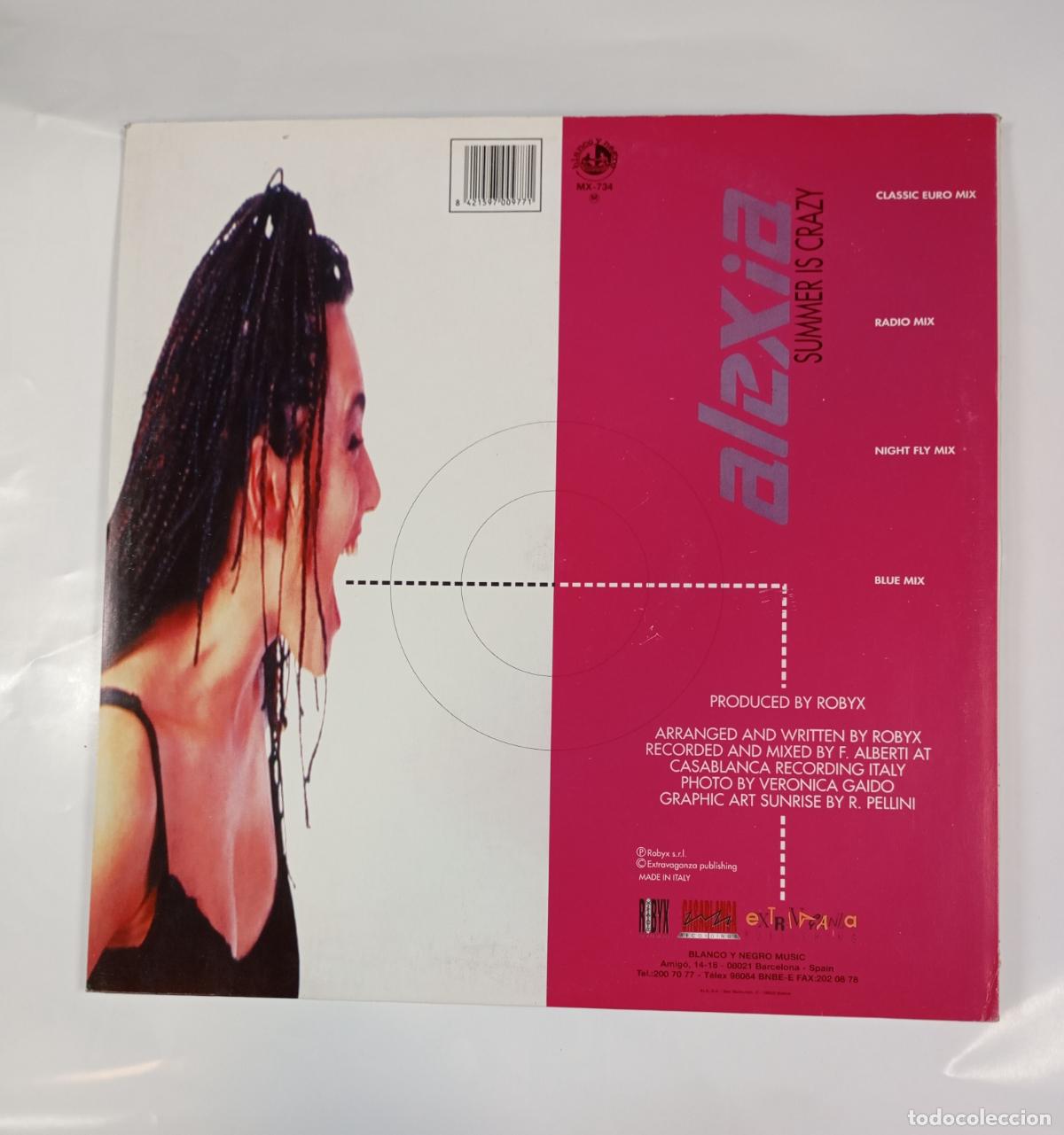 Discos de vinilo: Alexia. Summer is crazy. Maxi-Single. TDKDA38 - Foto 2