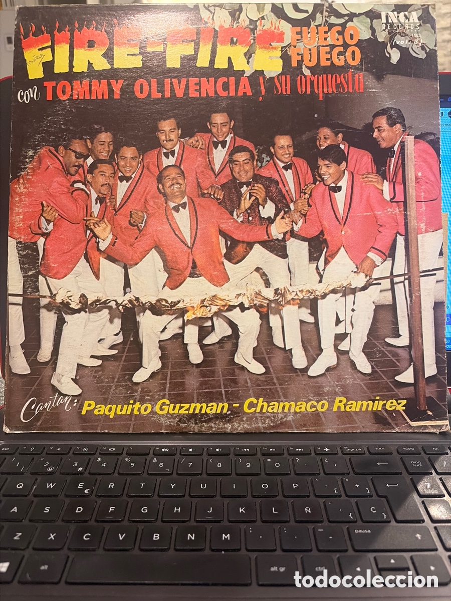 Dischi in vinile: TOMMY OLIVENCIA Y SU ORQUESTA - FIRE FIRE CON PAQUITO GUZMAN, CHAMACO RAMIRES LP MUY RARO USA